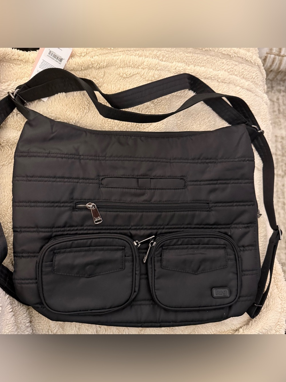 NWT Lug Zipliner Midnight Black Crossbody Shoulder Bag